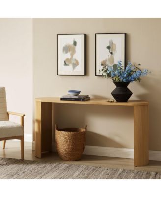  Aspect Oval Wood Entryway Console Table