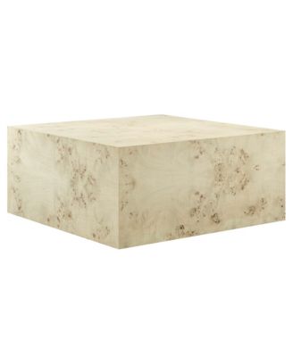  Cosmos 36" Square Burl Wood Coffee Table