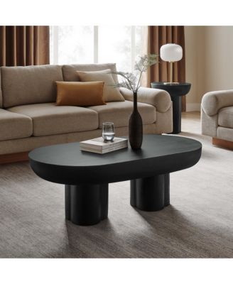  Caspian Oval Concrete Coffee Table