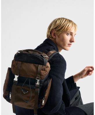 Re-Nylon and Saffiano Leather Backpack