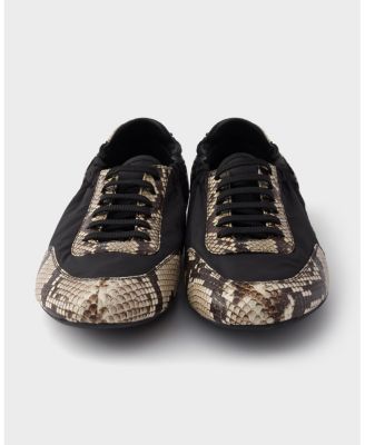  Women's Collapse Re-Nylon And Printed Ayers Leather Sneakers