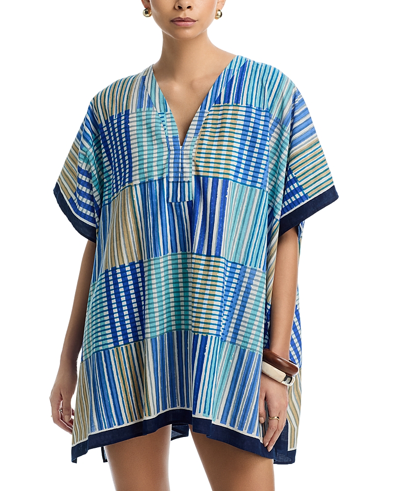 Echo Stripe Illusion Caftan Swim Cover-Up