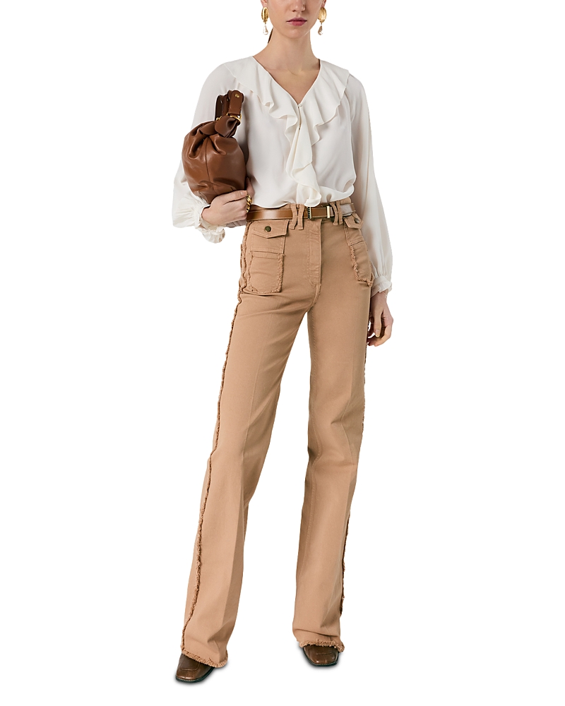 Gerard Darel Cisana Ruffle Trim Blouse