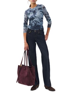 Saige Mid Rise Straight Leg Jeans in Twilight Rinse