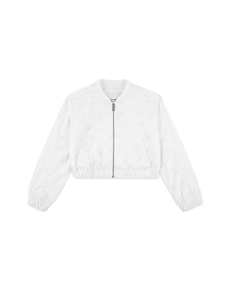 abercrombie kids Girls' Eyelet Bomber Jacket - Big Kid