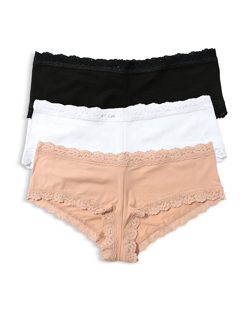 Hanky Panky Lace Trim Boyshorts, Set of 3