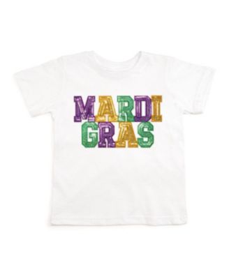 Girls' Mardi Gras Sequin Patch Short Sleeve T-Shirt - Baby, Little Kid, Big Kid