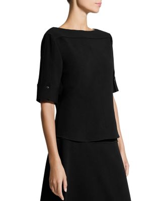 Short Sleeve Boatneck Top