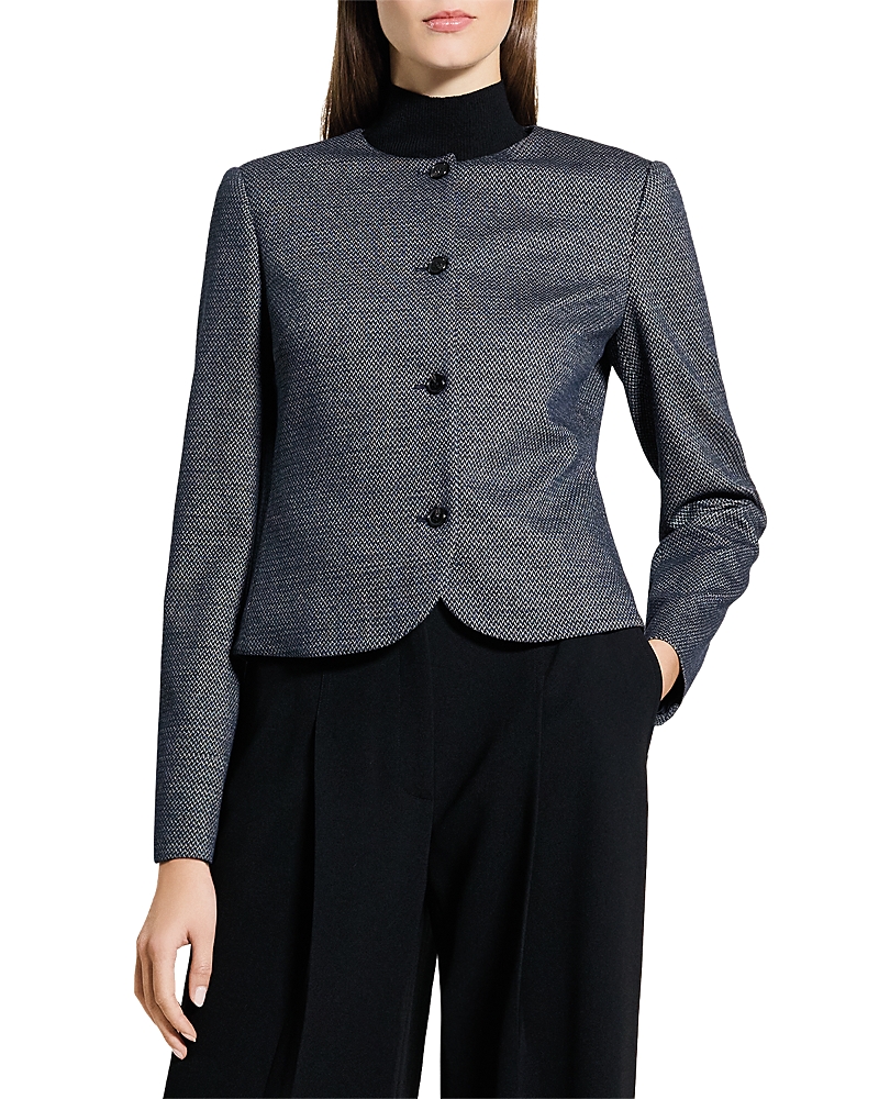 Theory Herringbone Tweed Clean Jacket