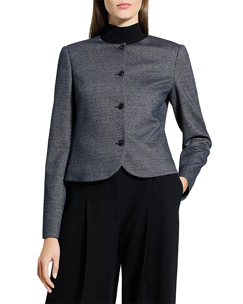 Theory Herringbone Tweed Clean Jacket