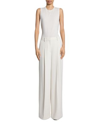 Wide Leg Pleated Trousers