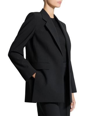 Wool Blend Relaxed Slash Blazer