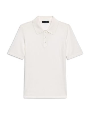 Merino Wool Short Sleeve Polo Sweater