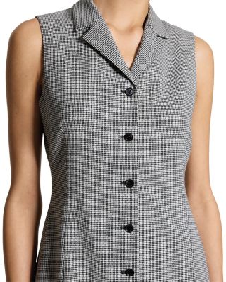 Sleeveless Tailored Button Dress