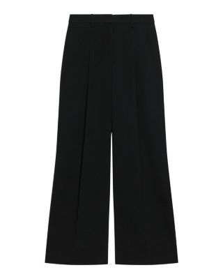 Wide Leg Pleated Trousers