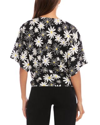 Flutter Sleeve Tie Front Top