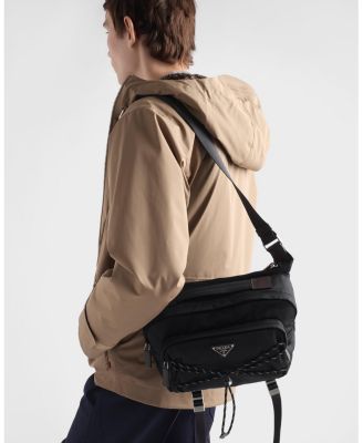  Speedrock Re-Nylon And Leather Shoulder Bag