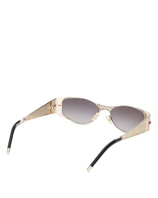 Oval Metal Sunglasses, 55mm