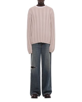 Wide Rib Crewneck Sweater
