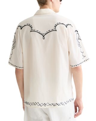 Embroidered Seersucker Shirt