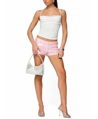  Bobbie Layered Lace Cowl Neck Top