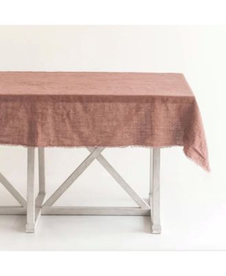  Stone Washed Linen Tablecloth