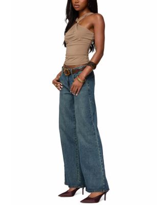 Cielle Wide Strap Gathered Top