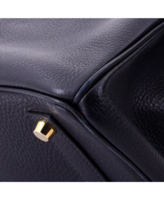 Birkin 35 Handbag Blue Togo with Gold Hardware