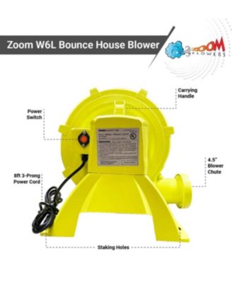 Portable Air Pump for Inflatables - 1.25 hp Energy Efficient High Power Compact Residential Air Blower for Bounce Houses and Slides