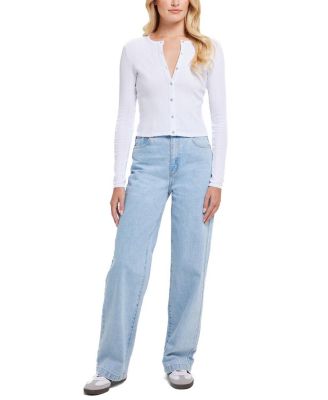 Pointelle Crop Cardigan