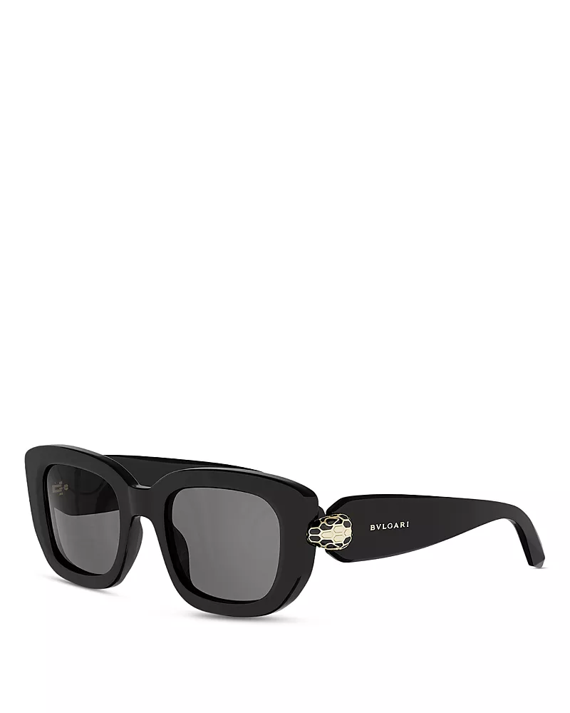 Bvlgari Serpenti Forever Rectangular Sunglasses, 50mm