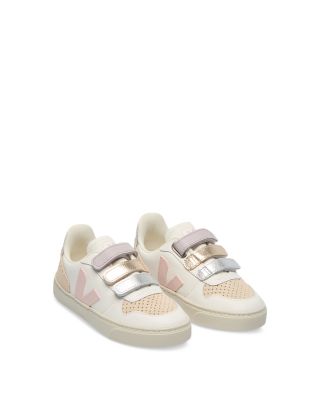 Unisex Leather White Petale Sneakers - Toddler, Little Kid