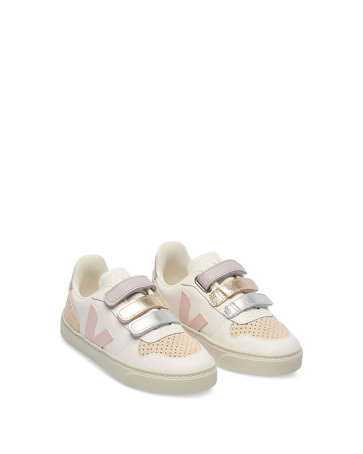 Veja Unisex Leather White Petale Sneakers - Toddler, Little Kid