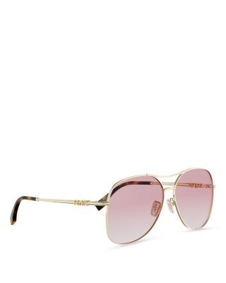Fendigraphy Pilot Sunglasses, 61mm
