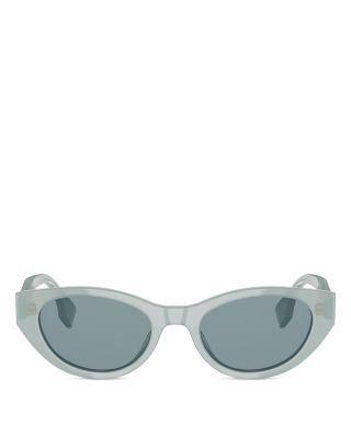 Lettering Oval Sunglasses, 51mm