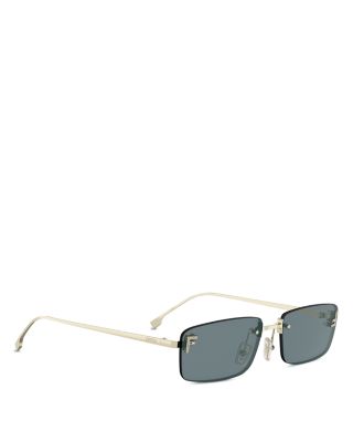 Fendi First Crystal Rectangular Sunglasses, 54mm