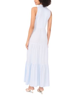 V Neck Sleeveless Tiered Maxi Dress
