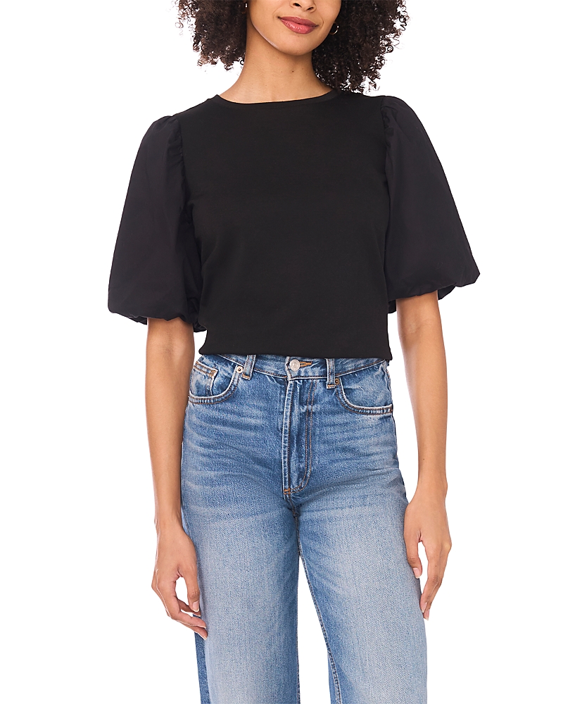 Vince Camuto Crewneck Puff Sleeve Knit Top