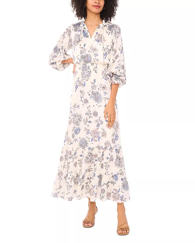 Vince Camuto Ruched Waist Maxi Dress