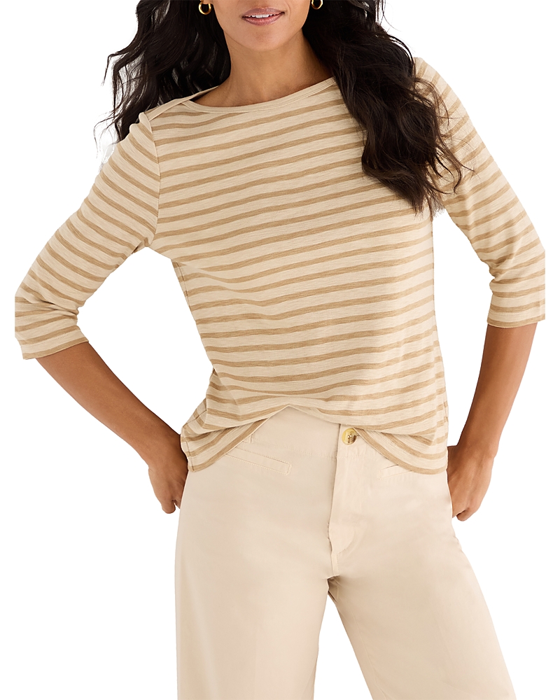 Nzt By Nic+Zoe 3/4 Sleeve Envelope Boat Tee