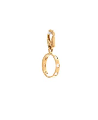  Love Pendant Charm 18K Gold with Diamonds