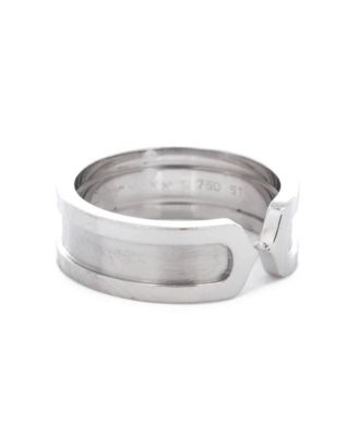  6.5mm C de Cartier Ring 18K White Gold