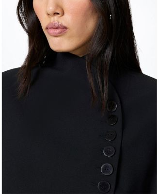 Asymmetric Buttoned Tailored Jacket