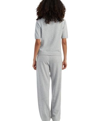  Women's Wool Cashmere Wide Leg Track Pants