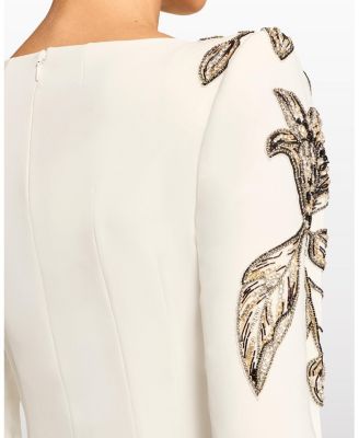 Slipper Orchid Floral-Embellished Maxi Dress