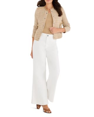 Brocade Fringe Knit Jacket