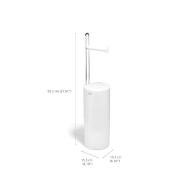 Easy Store™ Toilet Paper Roll Holder with Concealed Storage - White