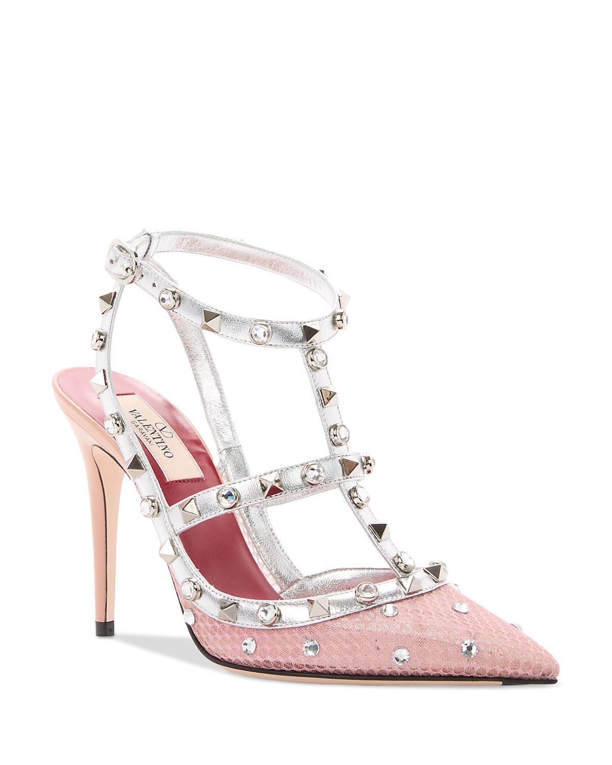 Valentino Garavani Women's Rockstud Leather & Mesh Pumps