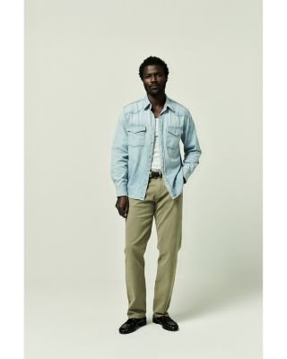 Elijah Relaxed Straight Jeans in Olive Khaki