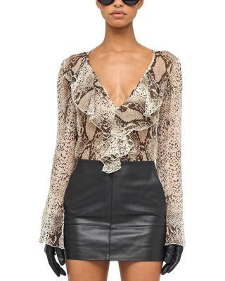 Klaire V Neck Silk Blouse